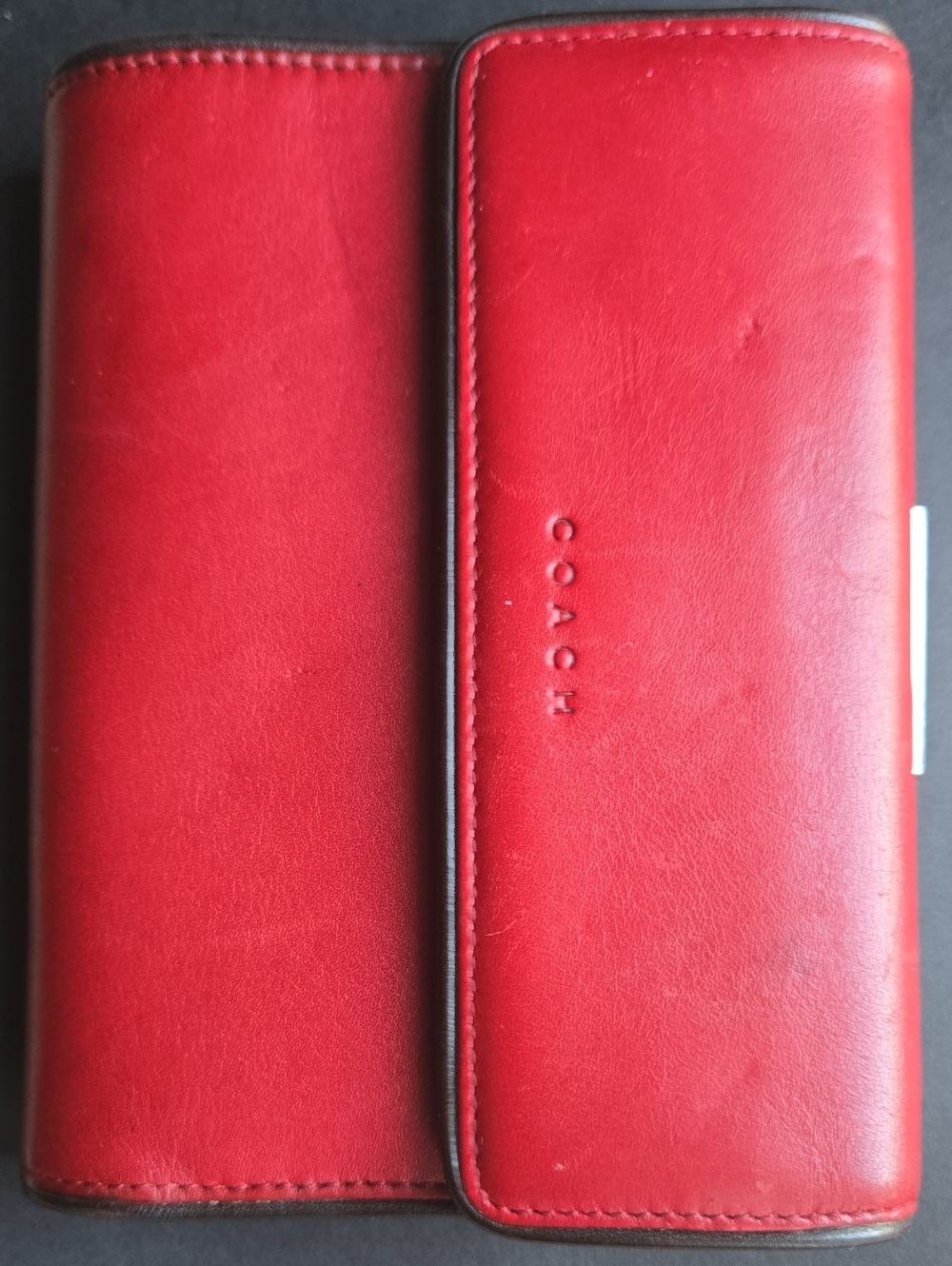 Coach Red Leather Wallet
